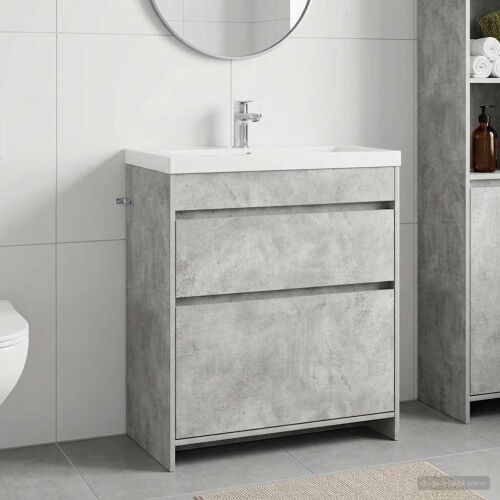 Kabinetski ormarić ispod Lavabo - Umivaonika Betonska siva - Betonska siva 78,5 x 37,5 x 81 cm Cijena