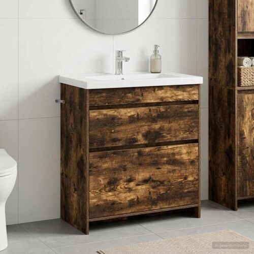 Kabinetski ormarić ispod Lavabo - Umivaonika Dimljeni hrast - Dimljeni hrast 78,5 x 37,5 x 81 cm Cijena