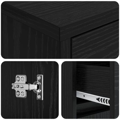 Kupaonski ormar Crni hrast 35 x 36,5 x 85 cm Konstruirano drvo - Crni hrast Cijena