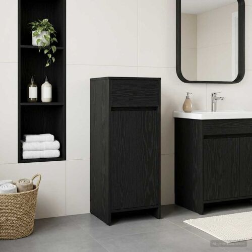 Kupaonski ormar Crni hrast 35 x 36,5 x 85 cm Konstruirano drvo - Crni hrast Cijena