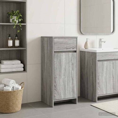 Kupaonski ormar Siva Sonoma 35 x 36,5 x 85 cm Konstruirano drvo - Siva Sonoma Cijena