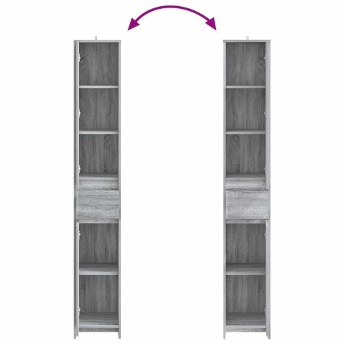 Kupaonski ormar Siva Sonoma 30 x 33 x 190 cm Konstruirano drvo - Siva Sonoma Cijena