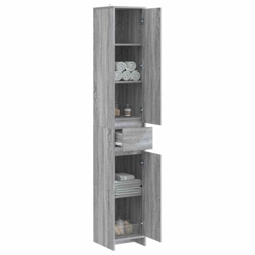 Kupaonski ormar Siva Sonoma 30 x 33 x 190 cm Konstruirano drvo - Siva Sonoma Cijena