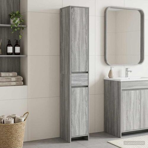 Kupaonski ormar Siva Sonoma 30 x 33 x 190 cm Konstruirano drvo - Siva Sonoma Cijena