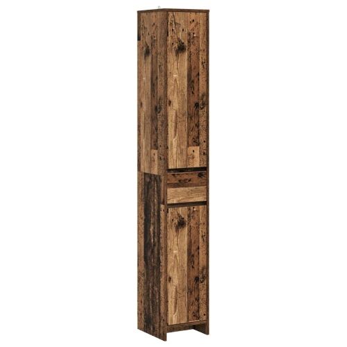 Kupaonski ormar Staro drvo 30 x 33 x 190 cm Konstruirano drvo - Staro drvo Cijena