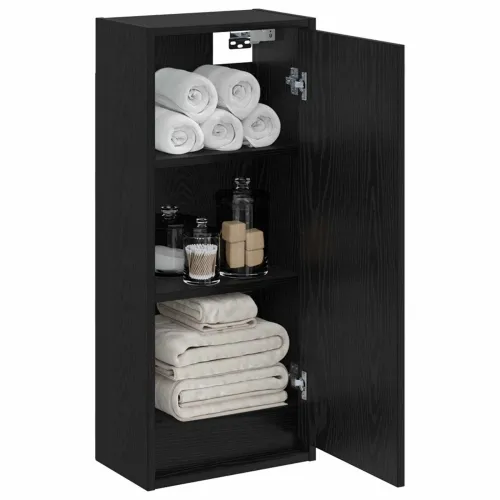 Lavabo - Umivaonik s policom za zid Crni hrast 35 x 20 x 81 cm - Crni hrast Cijena