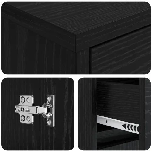 Lavabo - Umivaonik s policom za zid Crni hrast 35 x 20 x 81 cm - Crni hrast Cijena