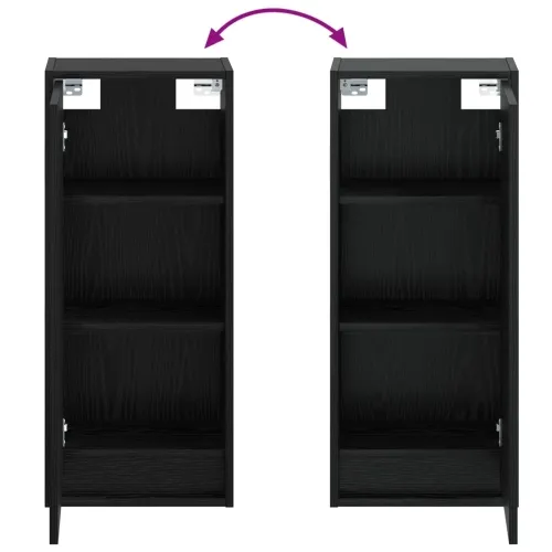Lavabo - Umivaonik s policom za zid Crni hrast 35 x 20 x 81 cm - Crni hrast Cijena