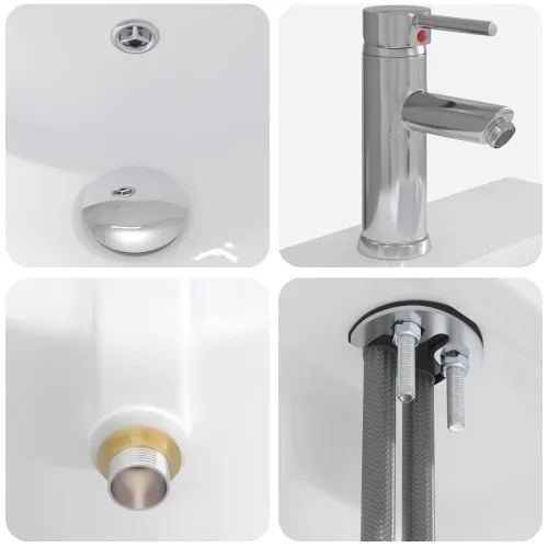 Kupaonski Lavabo - Umivaonik s sudoperom Siva Sonoma 42 x 40 x 84,5 cm - Siva Sonoma 42 x 40 x 84,5 cm Cijena