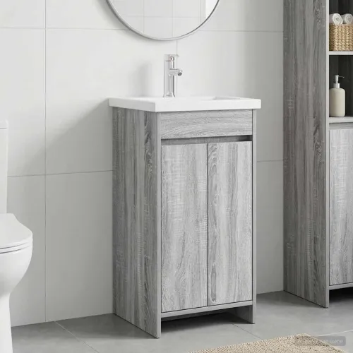 Kupaonski Lavabo - Umivaonik s sudoperom Siva Sonoma 42 x 40 x 84,5 cm - Siva Sonoma 42 x 40 x 84,5 cm Cijena