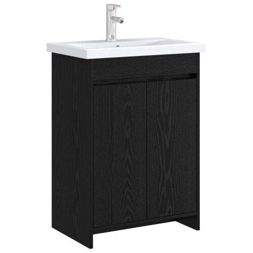 Kabinetski ormarić ispod Lavabo - Umivaonika Crni hrast - Crni hrast 56 x 37,5 x 81 cm Cijena