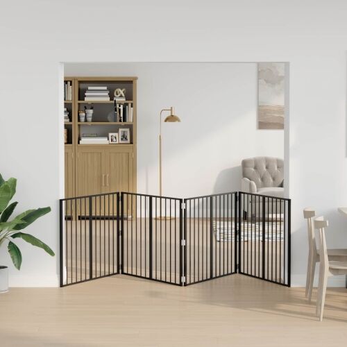 Vrata za pse 4 kom. Crna 100 x 80 cm Pocinčani čelik - 100 x 80 cm 4 Cijena