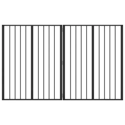 Vrata za pse 2 kom. Crna 80 x 100 cm Pocinčani čelik - 80 x 100 cm 2 Cijena