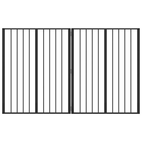Vrata za pse 2 kom. Crna 80 x 100 cm Pocinčani čelik - 80 x 100 cm 2 Cijena