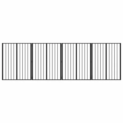 Vrata za pse 4 kom. Crna 80 x 100 cm Pocinčani čelik - 80 x 100 cm 4 Cijena