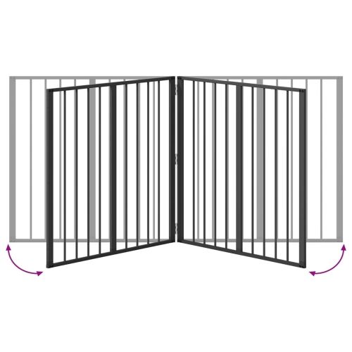 Vrata za pse 2 kom. Crna 80 x 80 cm Pocinčani čelik - 80 x 80 cm 2 Cijena