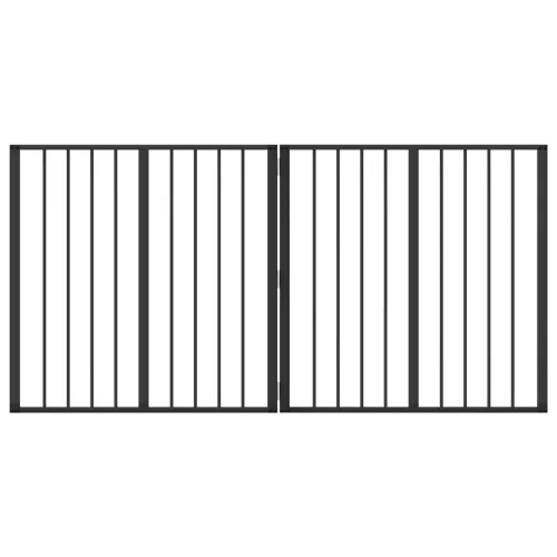 Vrata za pse 2 kom. Crna 80 x 80 cm Pocinčani čelik - 80 x 80 cm 2 Cijena