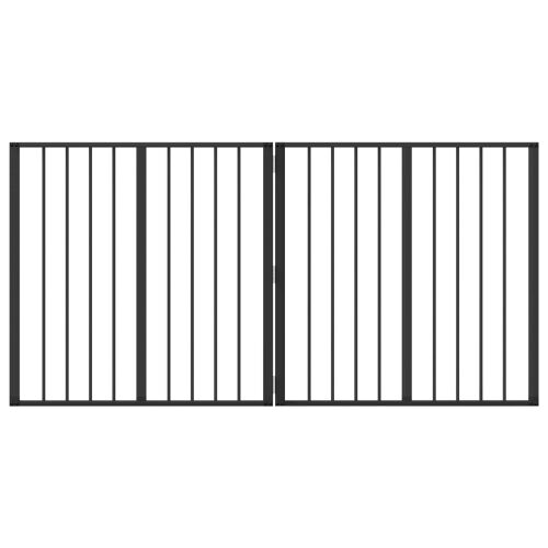 Vrata za pse 2 kom. Crna 80 x 80 cm Pocinčani čelik - 80 x 80 cm 2 Cijena