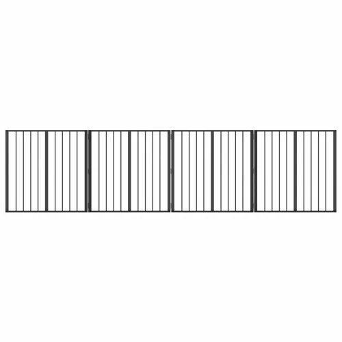 Vrata za pse 4 kom. Crna 80 x 80 cm Pocinčani čelik - 80 x 80 cm 4 Cijena