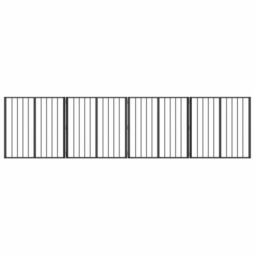 Vrata za pse 4 kom. Crna 80 x 80 cm Pocinčani čelik - 80 x 80 cm 4 Cijena