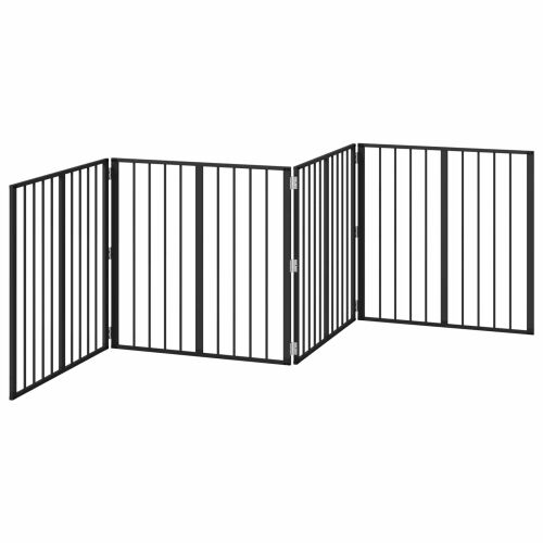 Vrata za pse 4 kom. Crna 80 x 80 cm Pocinčani čelik - 80 x 80 cm 4 Cijena