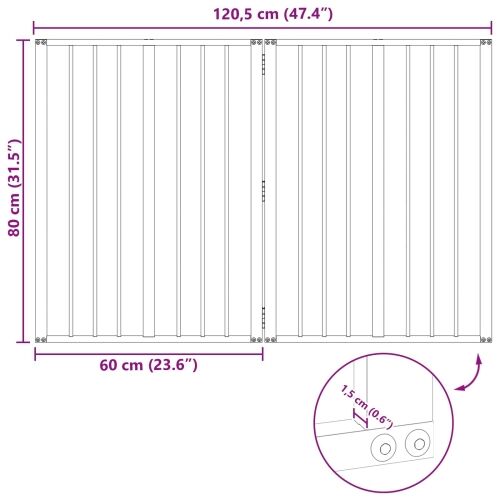 Vrata za pse 2 kom. Crna 60 x 80 cm Pocinčani čelik - 60 x 80 cm 2 Cijena
