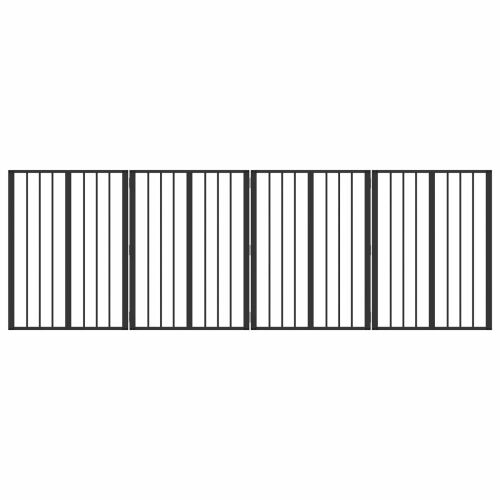 Vrata za pse 4 kom. Crna 60 x 80 cm Pocinčani čelik - 60 x 80 cm 4 Cijena