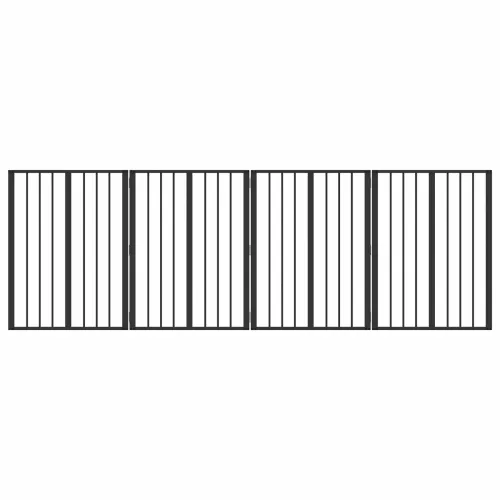 Vrata za pse 4 kom. Crna 60 x 80 cm Pocinčani čelik - 60 x 80 cm 4 Cijena