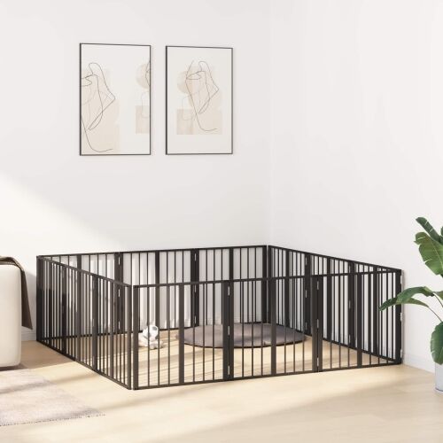 Vrata za pse 12 kom. Crna 60 x 60 cm Pocinčani čelik - 60 x 60 cm 12 Cijena