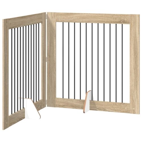 Preklopna vrata za pse s postoljem 2 kom. Hrast sonoma 200,5 cm - Hrast sonoma 100 x 100 cm 2 Cijena