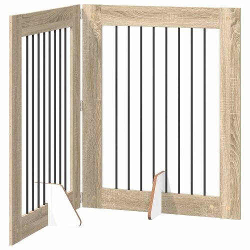 Preklopna vrata za pse s postoljem 2 kom. Hrast sonoma 160,5 cm - Hrast sonoma 80 x 100 cm 2 Cijena