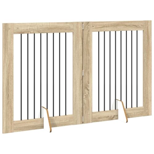 Preklopna vrata za pse s postoljem 2 kom. Hrast sonoma 160,5 cm - Hrast sonoma 80 x 100 cm 2 Cijena