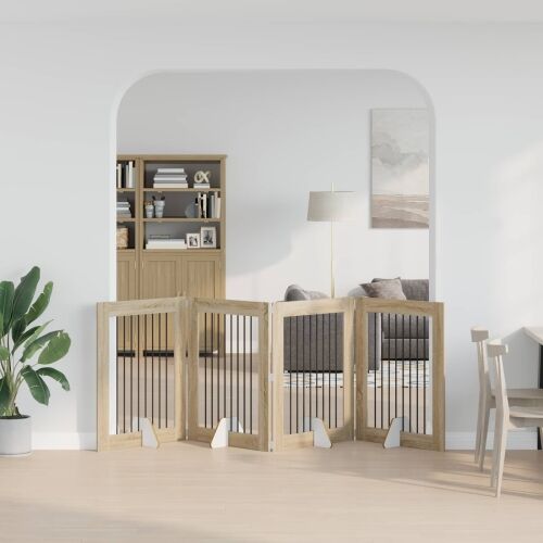 Preklopna vrata za pse s postoljem 4 kom. Hrast sonoma 321 cm - Hrast sonoma 80 x 100 cm 4 Cijena
