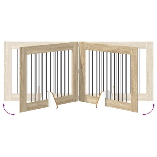 Preklopna vrata za pse s postoljem 2 kom. Hrast sonoma 200,5 cm - Hrast sonoma 100 x 80 cm 2 Cijena