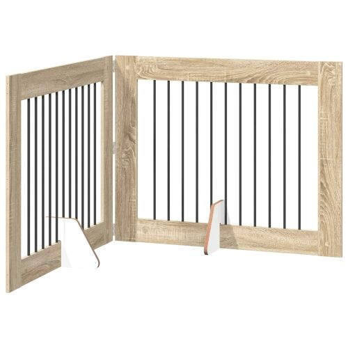 Preklopna vrata za pse s postoljem 2 kom. Hrast sonoma 200,5 cm - Hrast sonoma 100 x 80 cm 2 Cijena