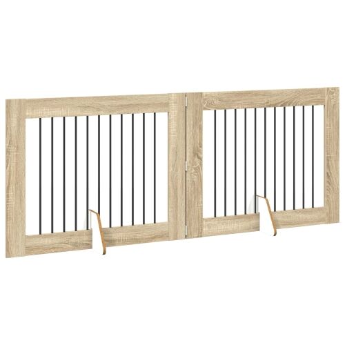 Preklopna vrata za pse s postoljem 2 kom. Hrast sonoma 200,5 cm - Hrast sonoma 100 x 80 cm 2 Cijena