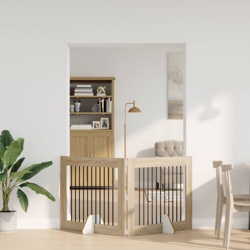 Preklopna vrata za pse s postoljem 2 kom. Hrast sonoma 200,5 cm - Hrast sonoma 100 x 80 cm 2 Cijena