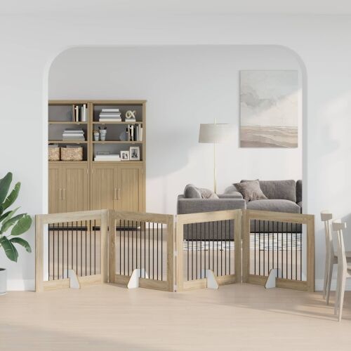 Preklopna vrata za pse s postoljem 4 kom. Hrast sonoma 401 cm - Hrast sonoma 100 x 80 cm 4 Cijena