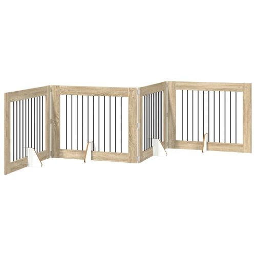 Preklopna vrata za pse s postoljem 4 kom. Hrast sonoma 401 cm - Hrast sonoma 100 x 80 cm 4 Cijena