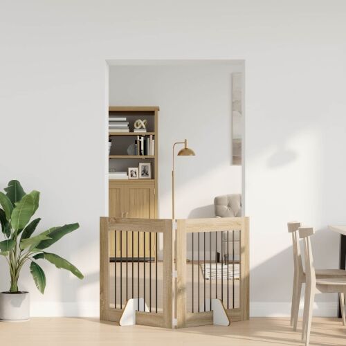 Preklopna vrata za pse s postoljem 2 kom. Hrast sonoma 160,5 cm - Hrast sonoma 80 x 80 cm 2 Cijena