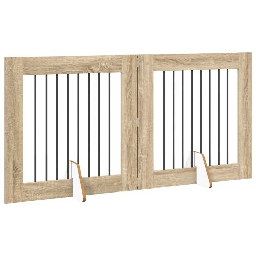 Preklopna vrata za pse s postoljem 2 kom. Hrast sonoma 160,5 cm - Hrast sonoma 80 x 80 cm 2 Cijena