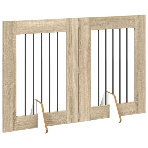 Preklopna vrata za pse s postoljem 2 kom. Hrast sonoma 120,5 cm - Hrast sonoma 60 x 80 cm 2 Cijena