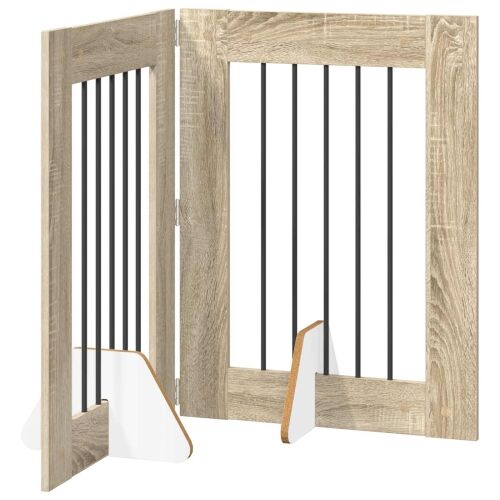 Preklopna vrata za pse s postoljem 2 kom. Hrast sonoma 120,5 cm - Hrast sonoma 60 x 80 cm 2 Cijena