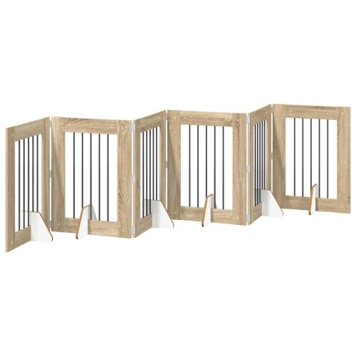 Preklopna vrata za pse s postoljem 6 kom. Hrast sonoma 362 cm - Hrast sonoma 60 x 80 cm 6 Cijena