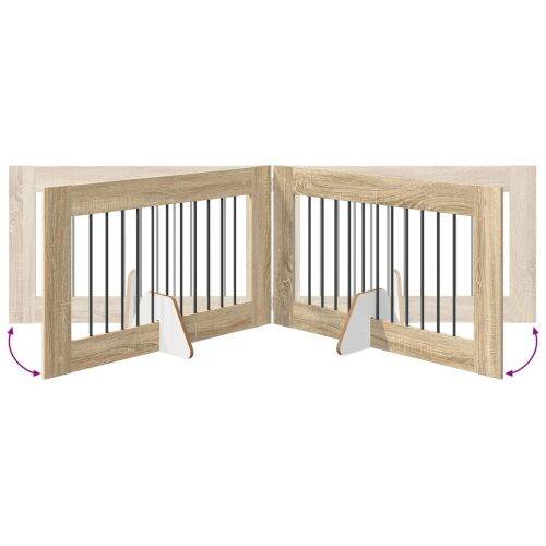 Preklopna vrata za pse s postoljem 2 kom. Hrast sonoma 200,5 cm - Hrast sonoma 100 x 60 cm 2 Cijena
