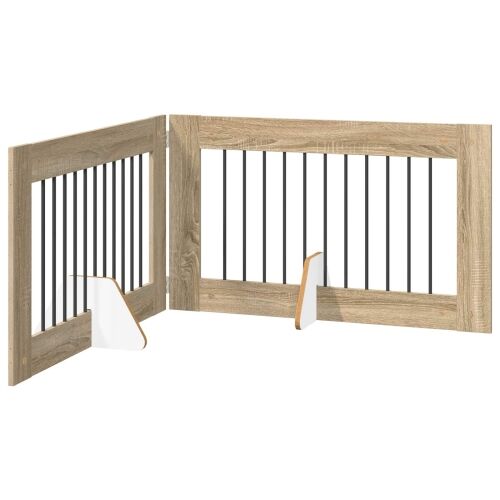 Preklopna vrata za pse s postoljem 2 kom. Hrast sonoma 200,5 cm - Hrast sonoma 100 x 60 cm 2 Cijena