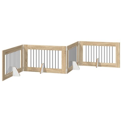 Preklopna vrata za pse s postoljem 4 kom. Hrast sonoma 401 cm - Hrast sonoma 100 x 60 cm 4 Cijena
