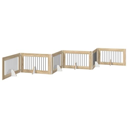 Preklopna vrata za pse s postoljem 6 kom. Hrast sonoma 602 cm - Hrast sonoma 100 x 60 cm 6 Cijena
