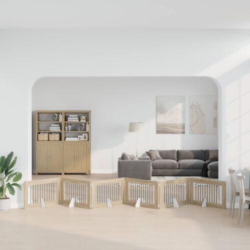 Preklopna vrata za pse s postoljem 6 kom. Hrast sonoma 602 cm - Hrast sonoma 100 x 60 cm 6 Cijena