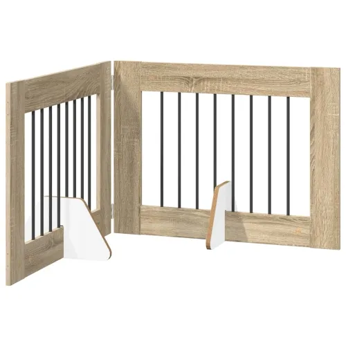 Preklopna vrata za pse s postoljem 2 kom. Hrast sonoma 160,5 cm - Hrast sonoma 80 x 60 cm 2 Cijena